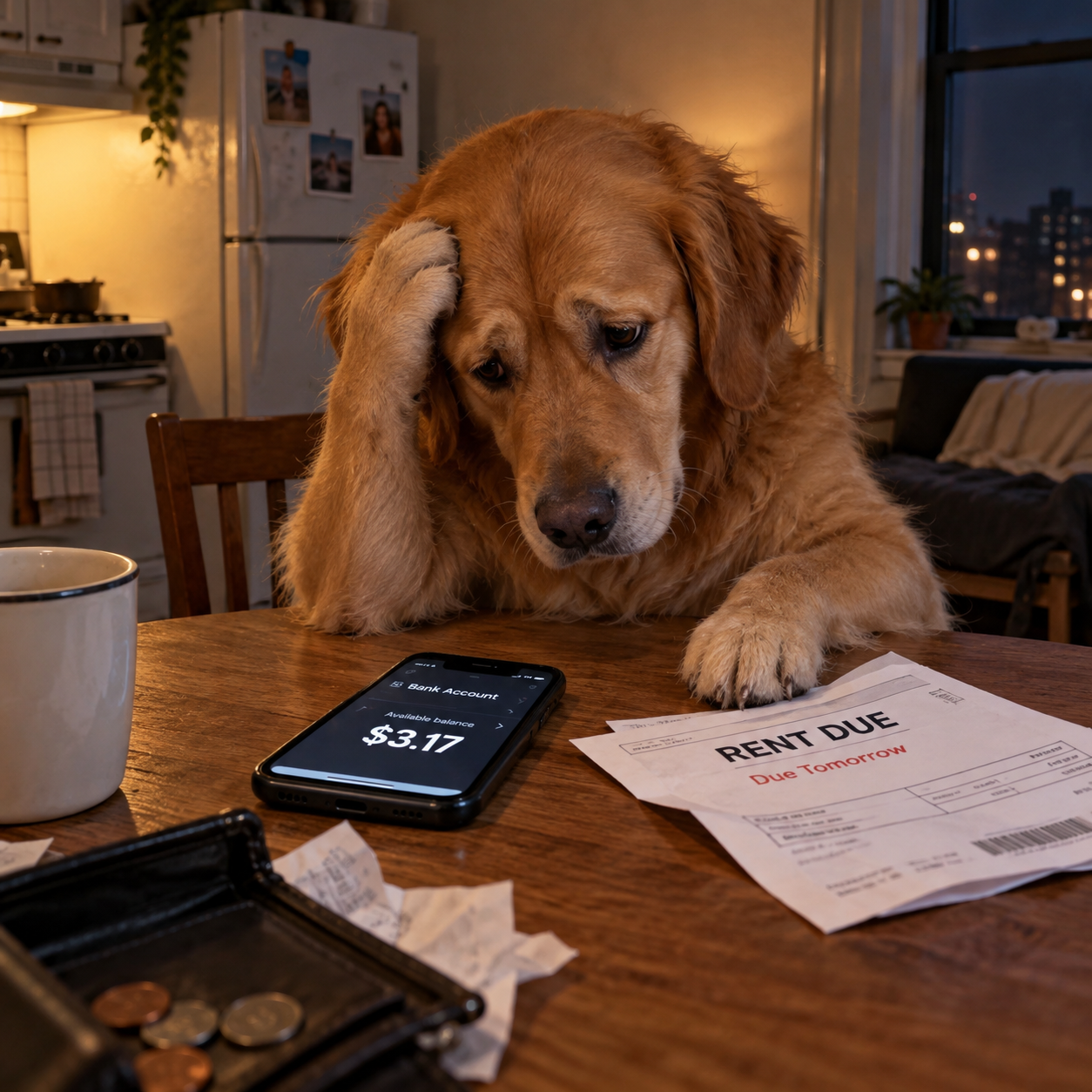 Rent Due Dog